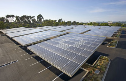 Example of Parking Lot Solar Canopies